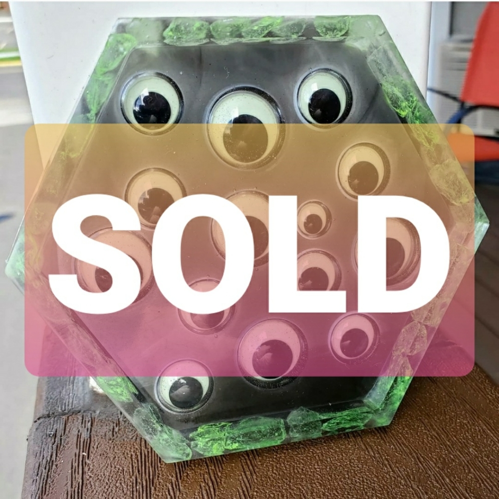 Glow in the Dark Googly Eye Monster Trinket Tray